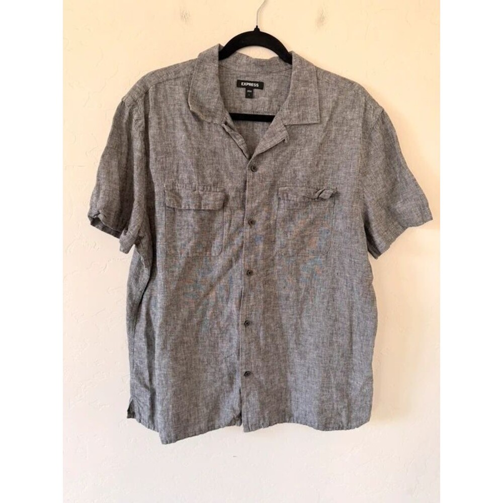 Express Linen Blend Top Size L